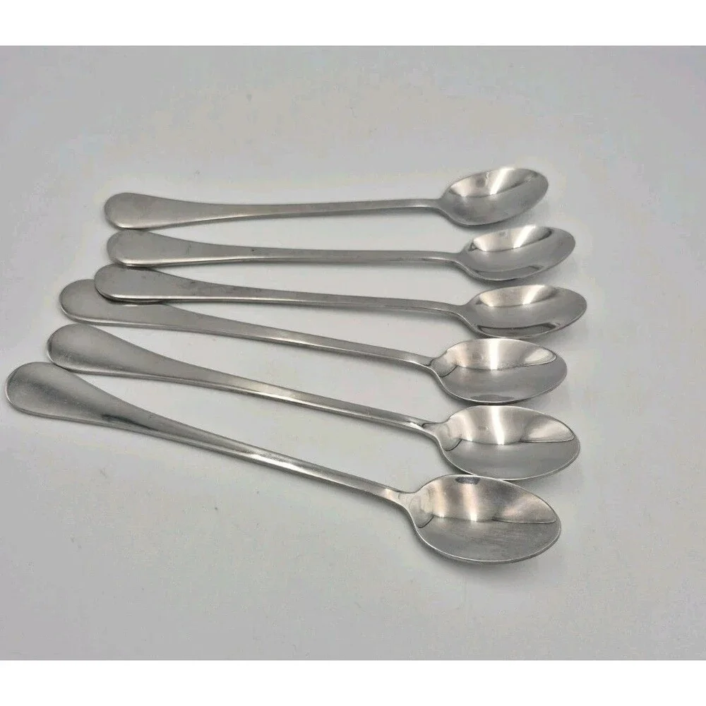 Vintage Of 6 Teaspoons Cambridge Stainless Steel Flatware 8